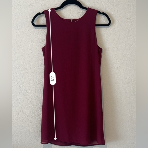 Sleeveless Burgundy‎ A-Line Dress 👗 - Picture 2 of 7